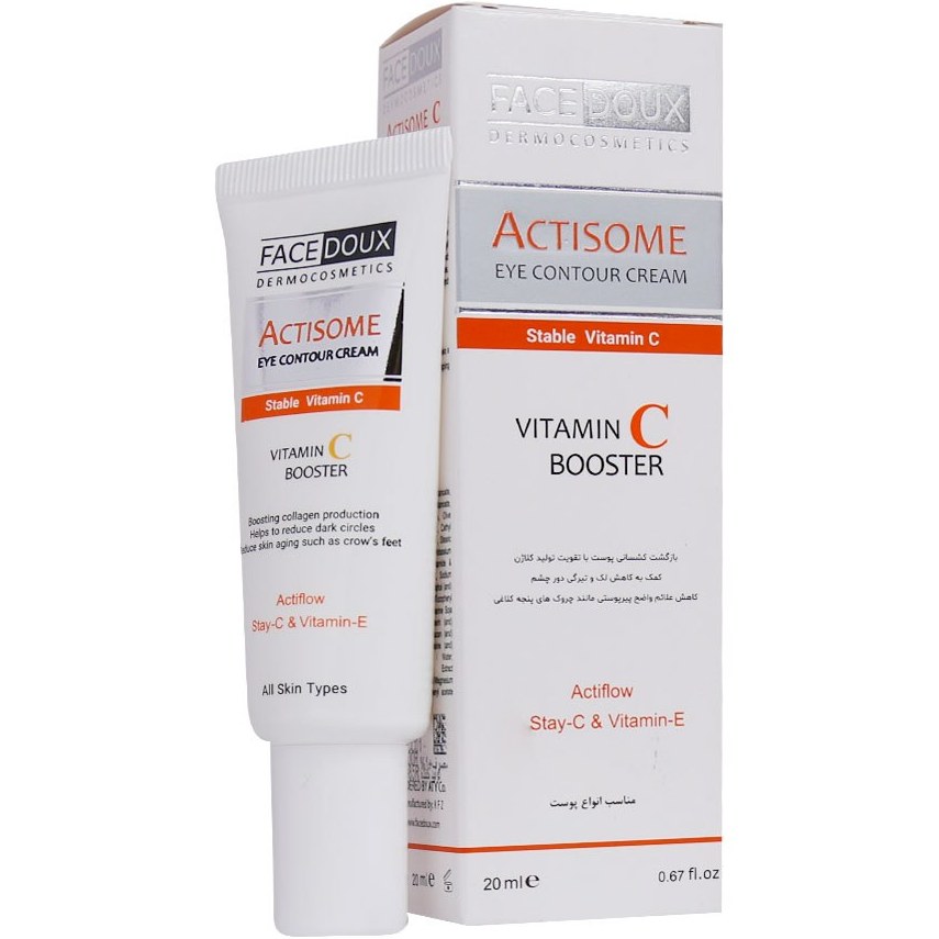کرم ضد چروک دور چشم حاوی ویتامین سی فیس دوکس ACTISOME EYE CONTOUR CREAM WITH VITAMIN C FACEDOUX